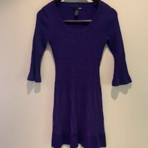 Purple knit dress